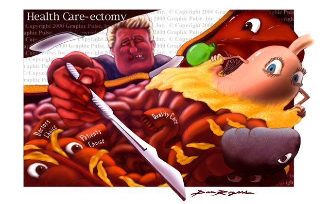 healthcare political illustration